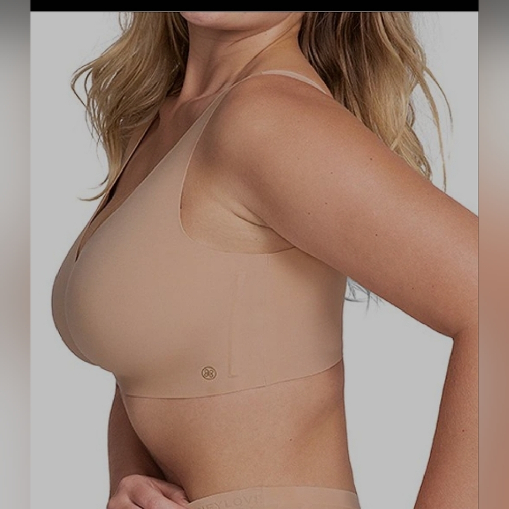 Honeylove V-Neck Bra Wireless Bra Size 3XL White - Picture 2 of 5